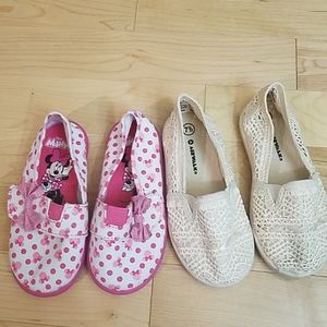 1 pair- Disney Minnie Mouse & 1 pair- Airwalk